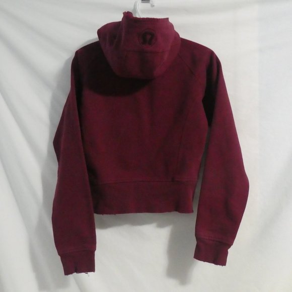 LULULEMON ATHLETICA CANADA | Burgundy Zip-Up Scuba Hoodie / Hooded Jacket - Picture 3 of 16